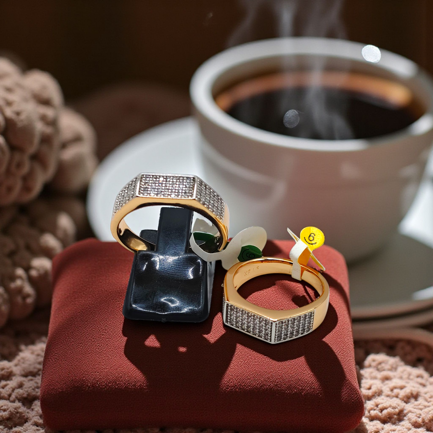 "Classic Pave Bar Statement Ring"