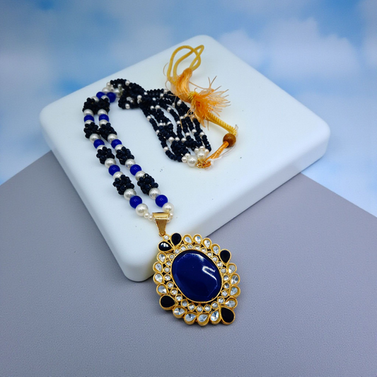 Beaded Kundan Statement Pendent's
