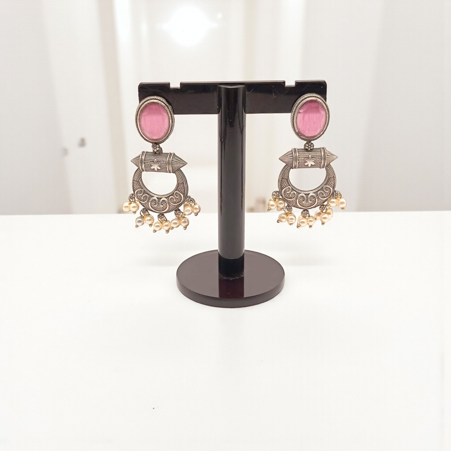 Oxidized Hoop Earrings