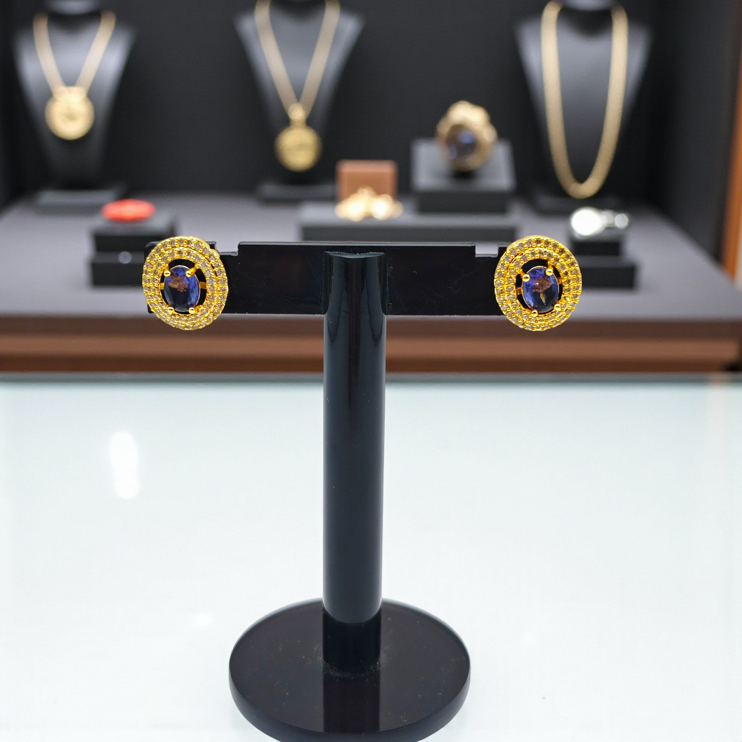 Premium Halo Stud Earrings – Elegant Everyday & Festive Collection