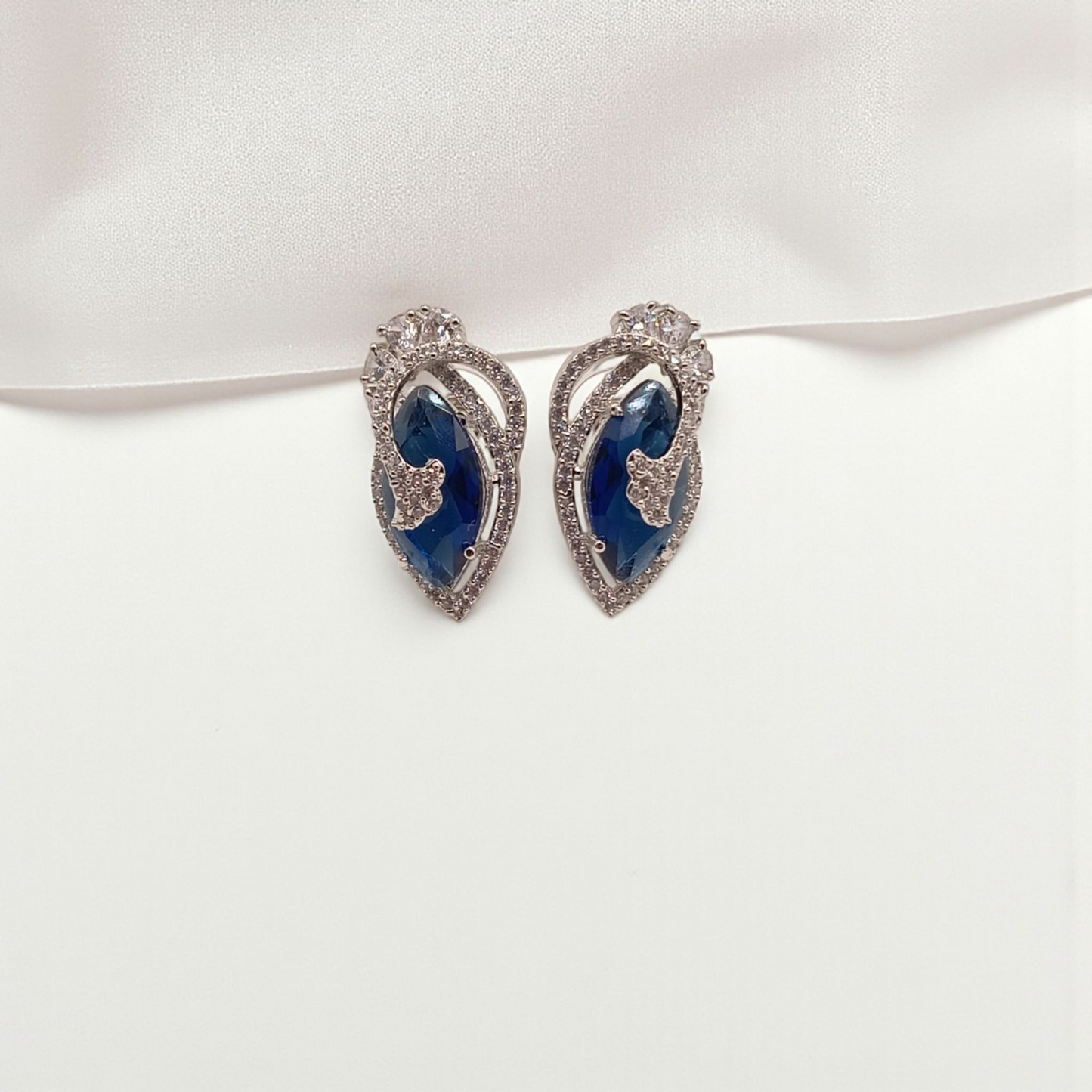 Elegant Marquise Stone Stud Earrings