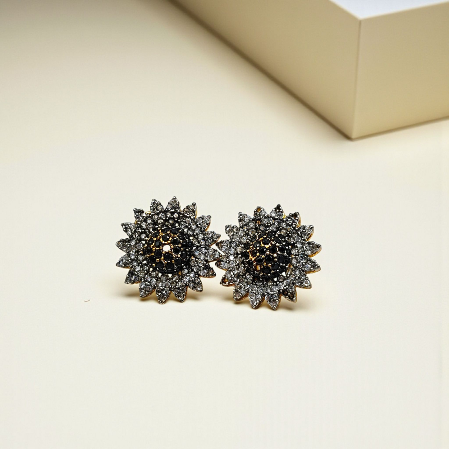 Gold Pearl Dome Earrings