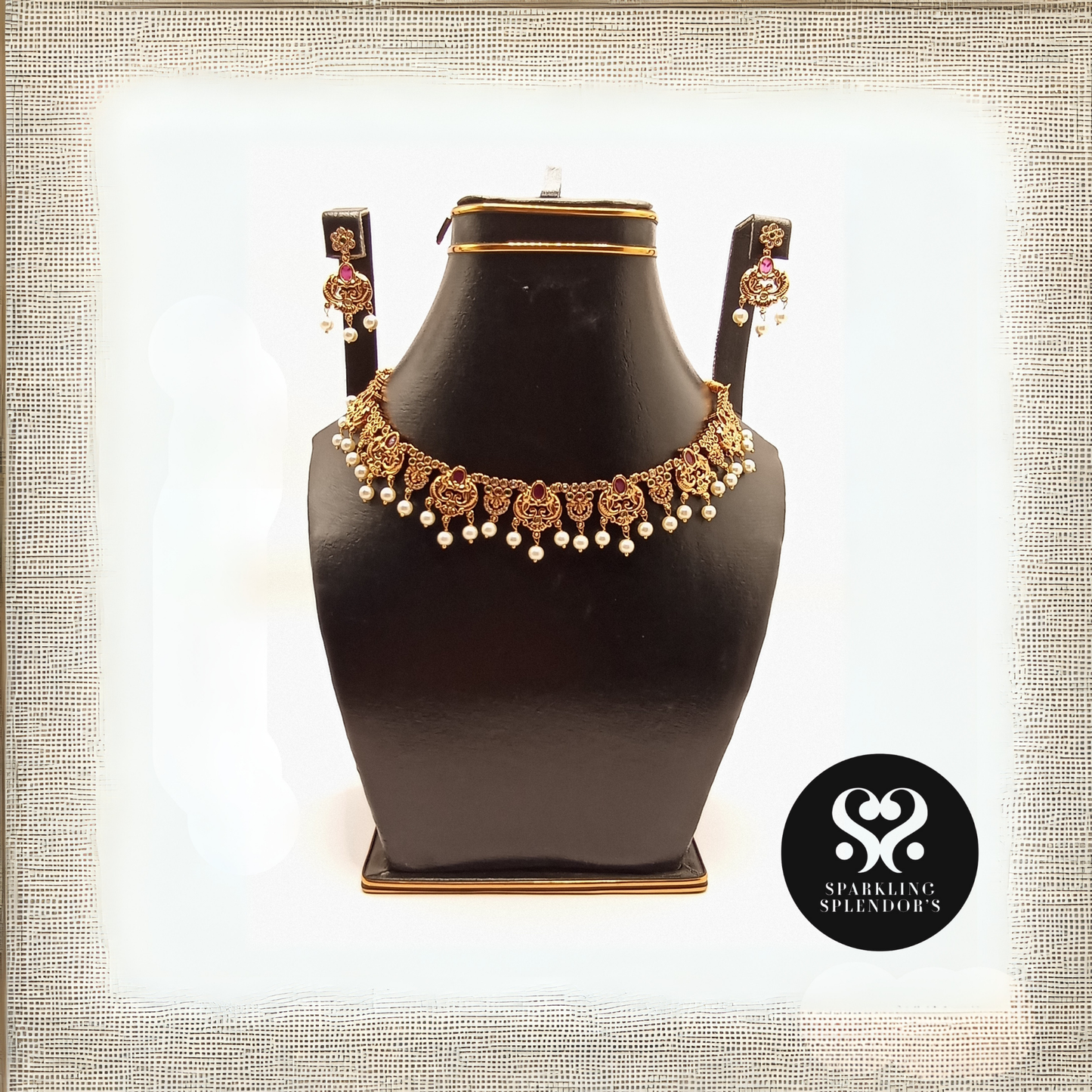 Temple Charm Party Wear Set – South Indian Grace