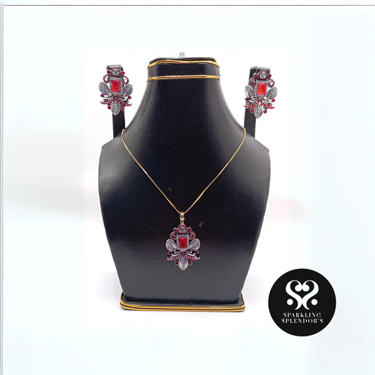 Crimson Empress Pendant Set