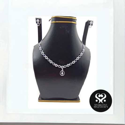 Crystal Drop Necklace Set
