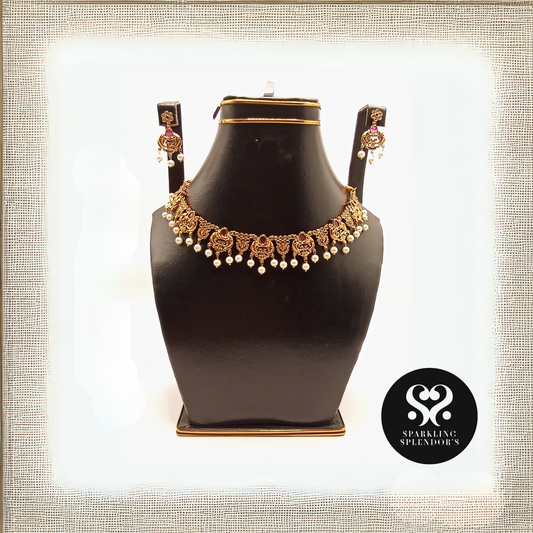 Antique Temple Charm Choker Set