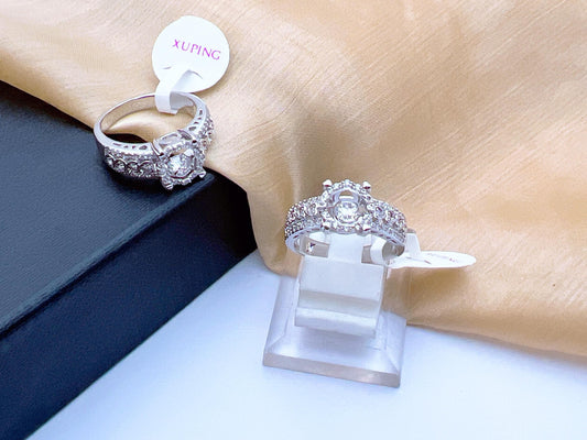 Regal Crown Halo Engagement ring