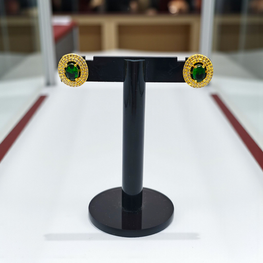 Premium Halo Stud Earrings – Elegant Everyday & Festive Collection