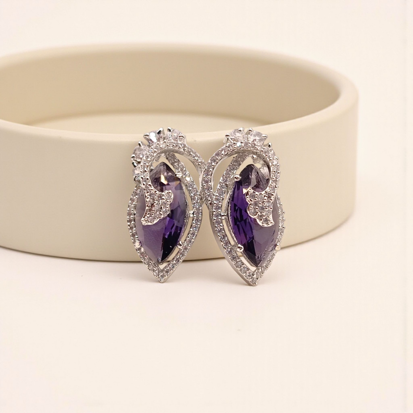 Elegant Marquise Stone Studs