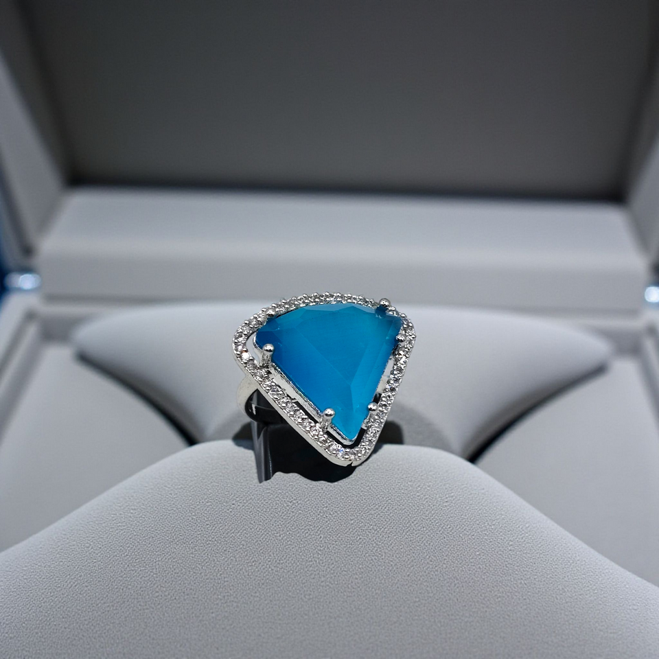 Square-Cut Gemstone Elegance Rings