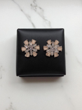 Elegant Champagne Petal Studs
