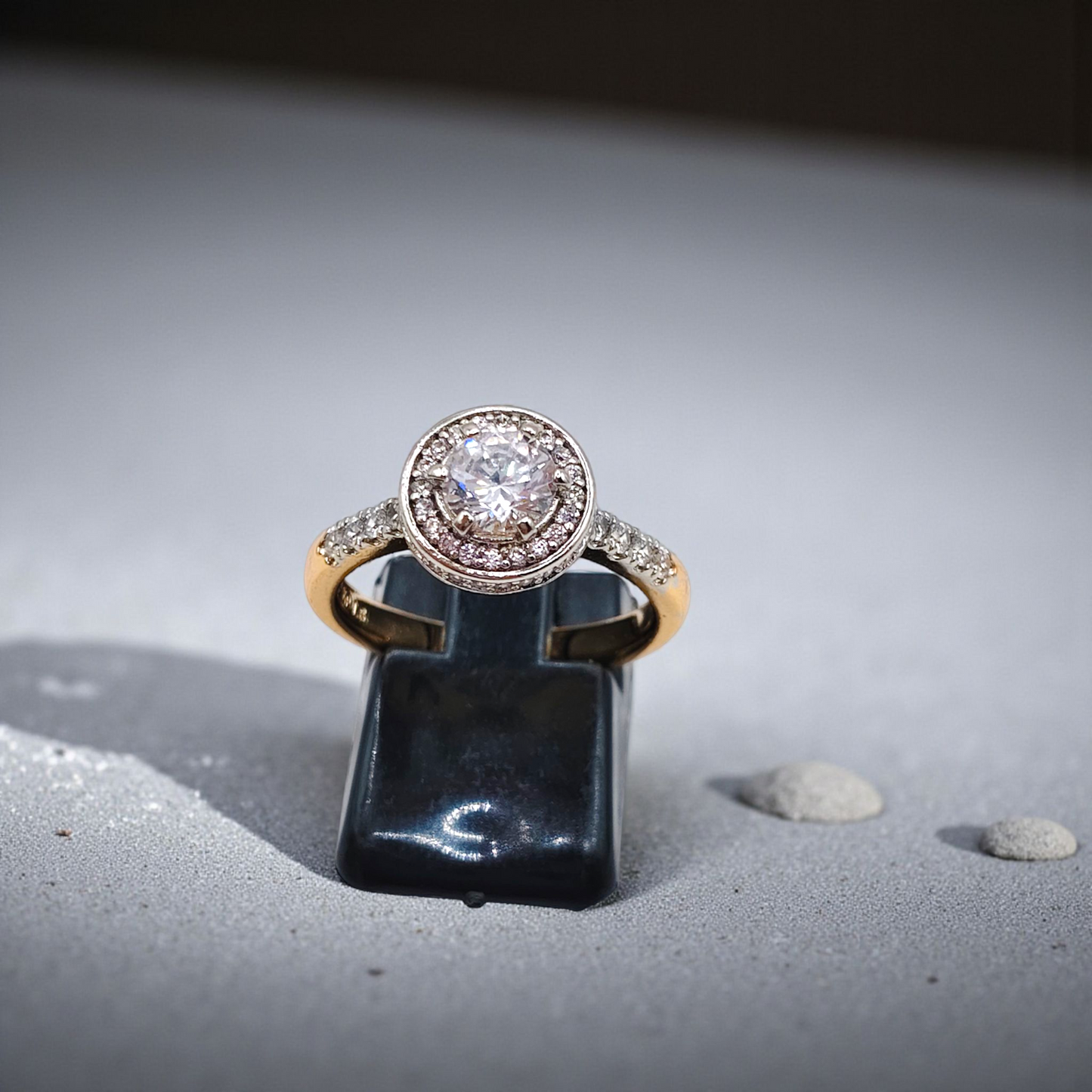 Golden Halo Circle Ring