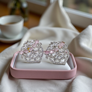 Floral Crown Crystal Studs