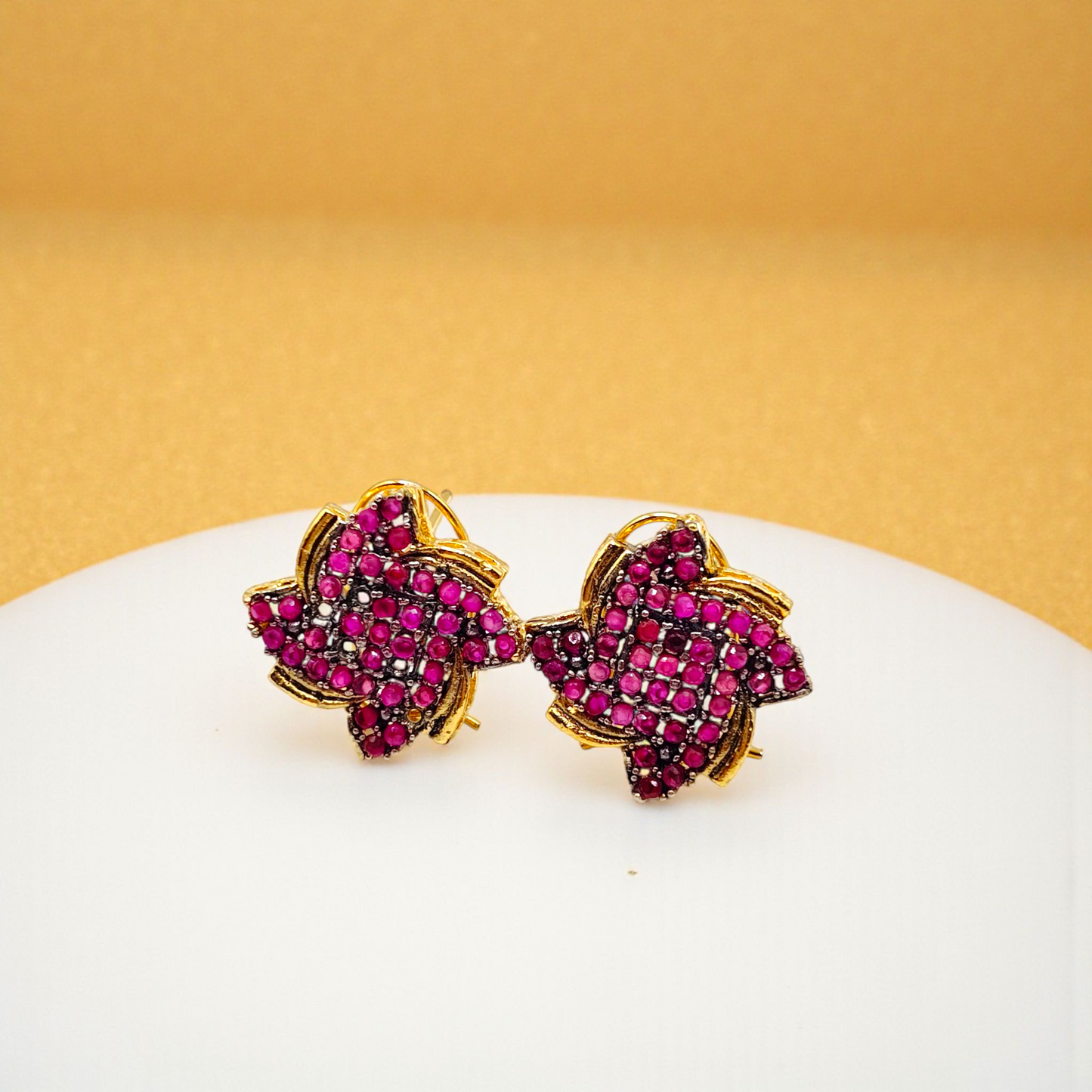 Gold Bloom Sparkle Earrings