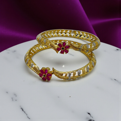 Radiant Bloom Floral Bangles