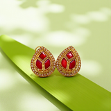 Pastel Spark Gold Studs