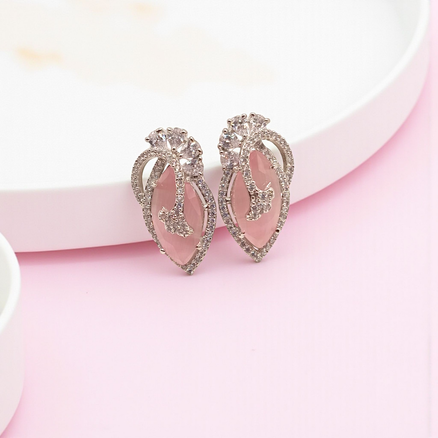 Elegant Marquise Stone Stud Earrings