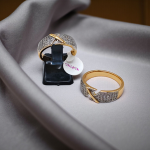 "Crossover Pavé Statement Ring"