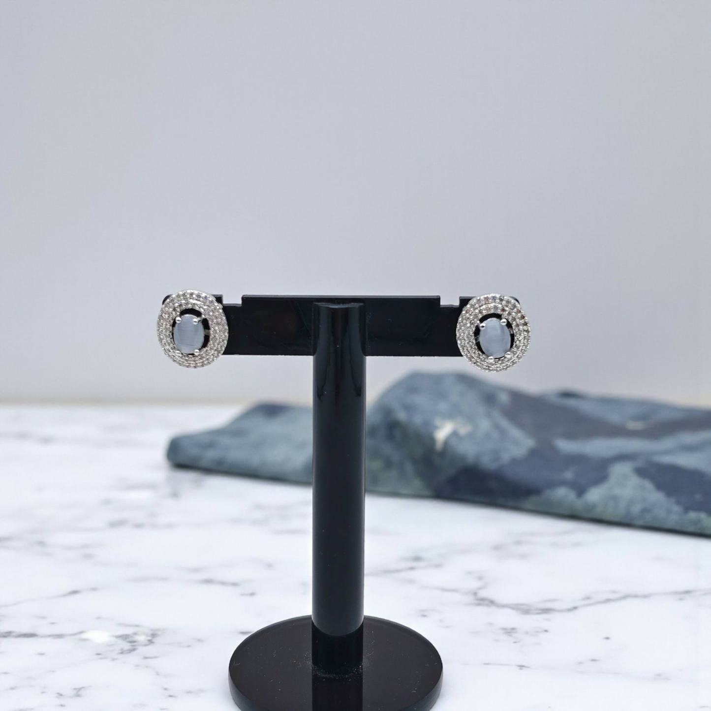 Premium Halo Stud Earrings – Elegant Everyday & Festive Collection