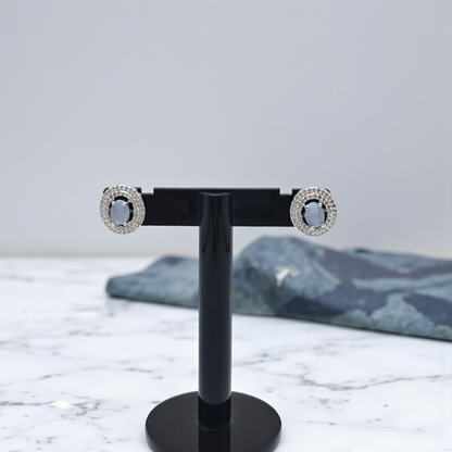 Premium Halo Stud Earrings – Elegant Everyday & Festive Collection