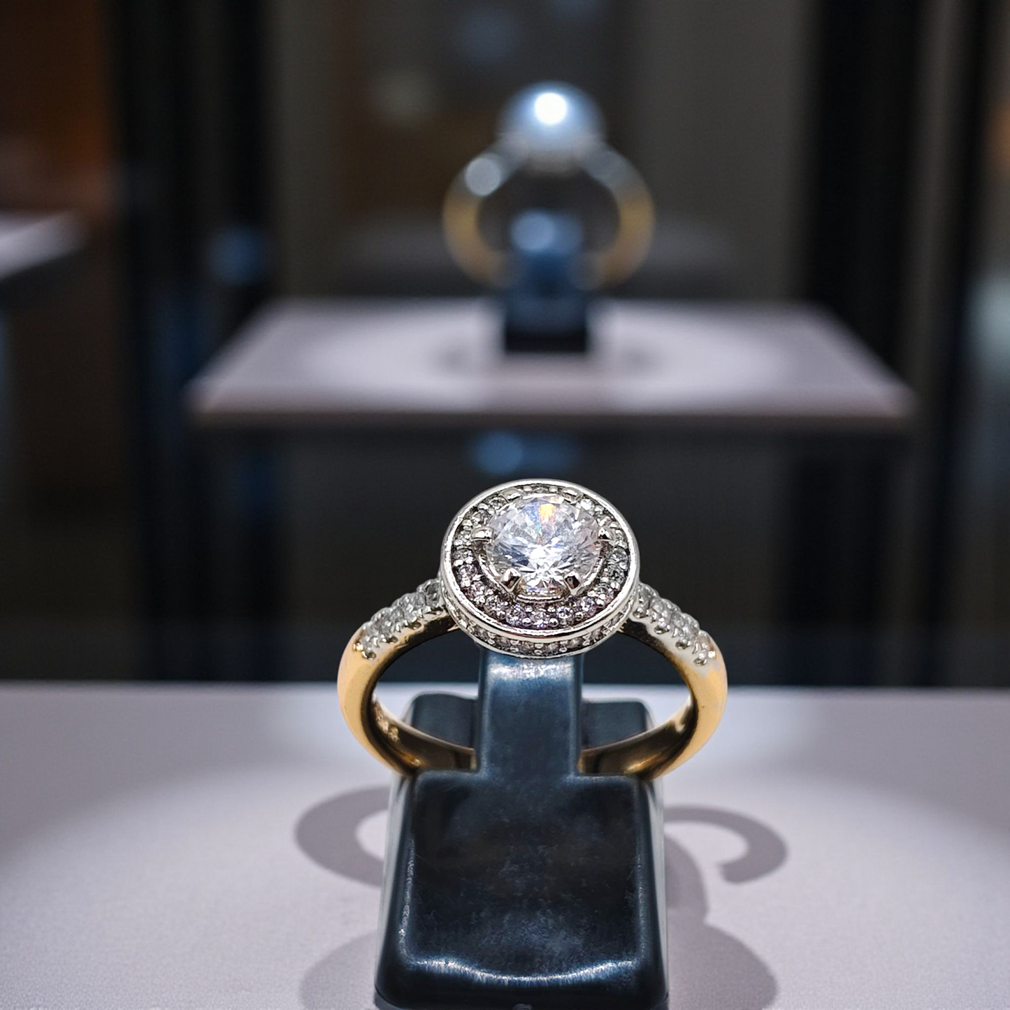 Golden Halo Circle Ring