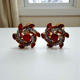 Gold Bloom Sparkle Studs