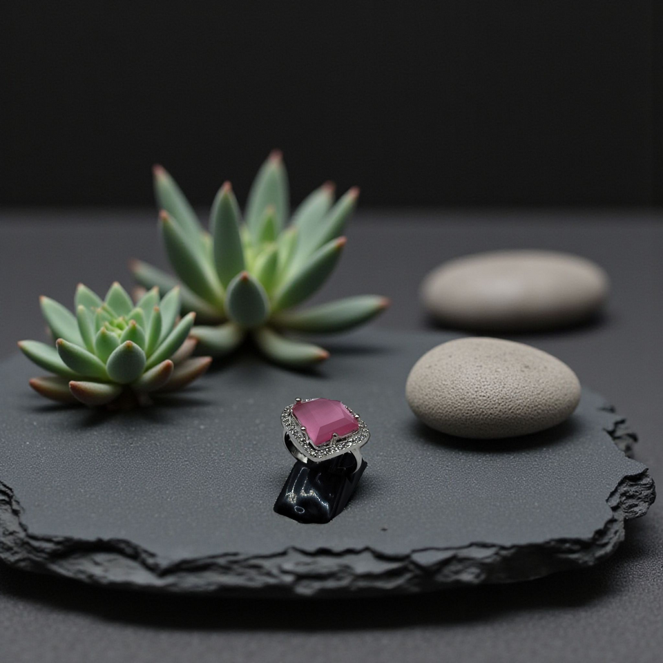 Square-Cut Gemstone Elegance Rings