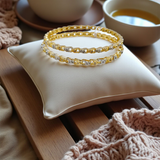 Radiance Bangles – Intricate Floral CZ Design