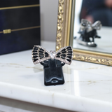 Crystal Wreath Ring with Pearl Accent and Bow Detail