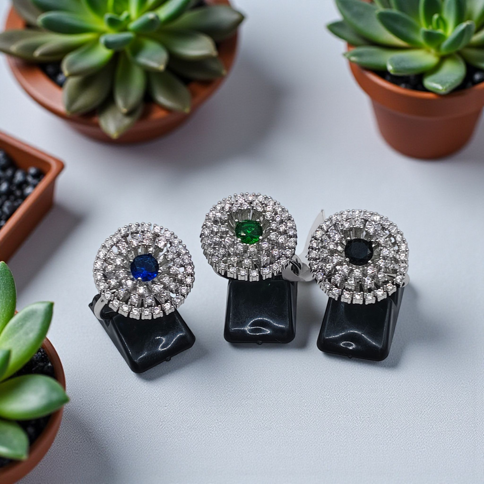 Radiant Halo Ring with Center Stone