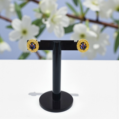 Premium Halo Stud Earrings – Elegant Everyday & Festive Collection