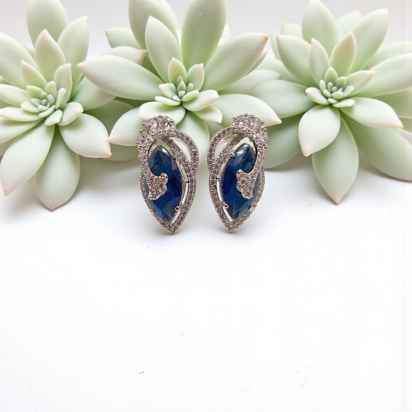 Elegant Marquise Stone Studs