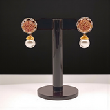 Classic Beaded Dome Studs with Pearl Drop