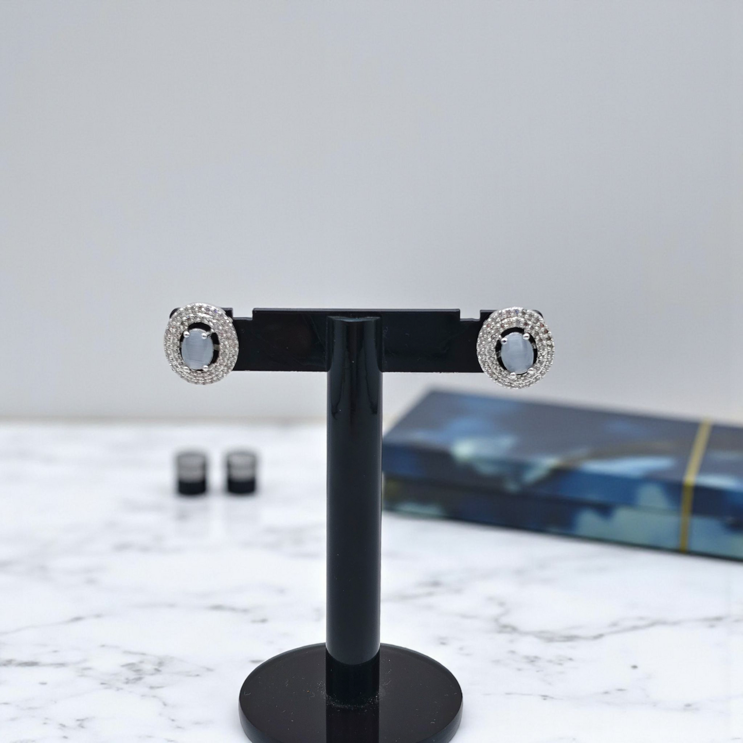 Premium Halo Stud Earrings – Elegant Everyday & Festive Collection