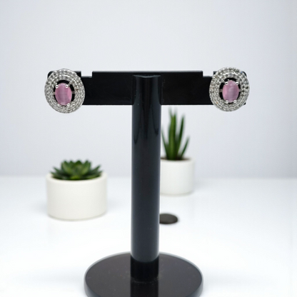 Premium Halo Stud Earrings – Elegant Everyday & Festive Collection