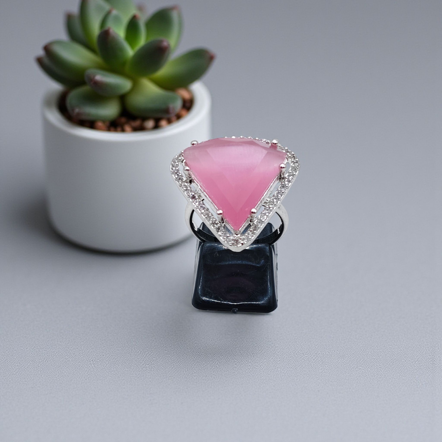 Square-Cut Gemstone Elegance Rings