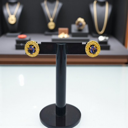 Premium Halo Stud Earrings – Elegant Everyday & Festive Collection