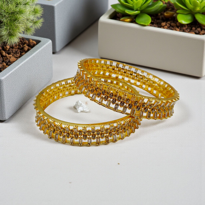 Timeless Grace Bangles Gold Baguette