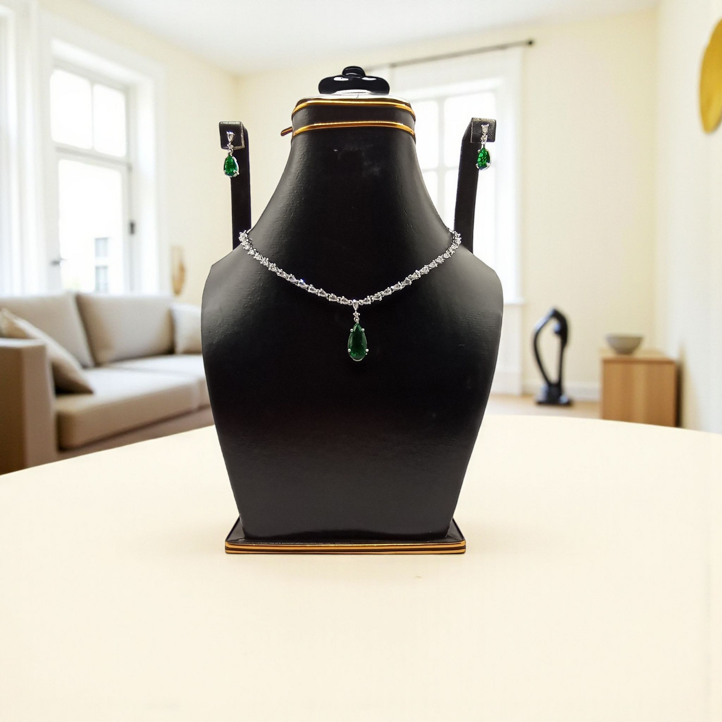 Emerald Grace Pendent – Classic And Elegance Party Wear