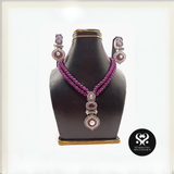 Amethyst Shine Beaded Mala– Silver & Violet Sophistication