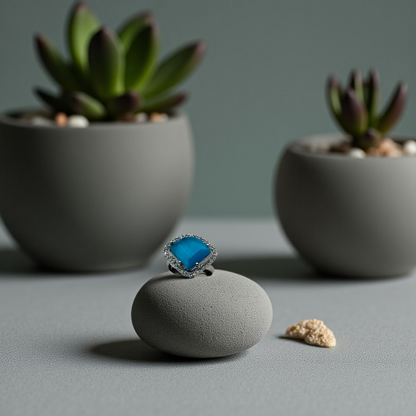 Square-Cut Gemstone Elegance Rings