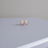 Moonlight Teardrop Halo Studs