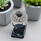 Radiant Halo Ring with Center Stone