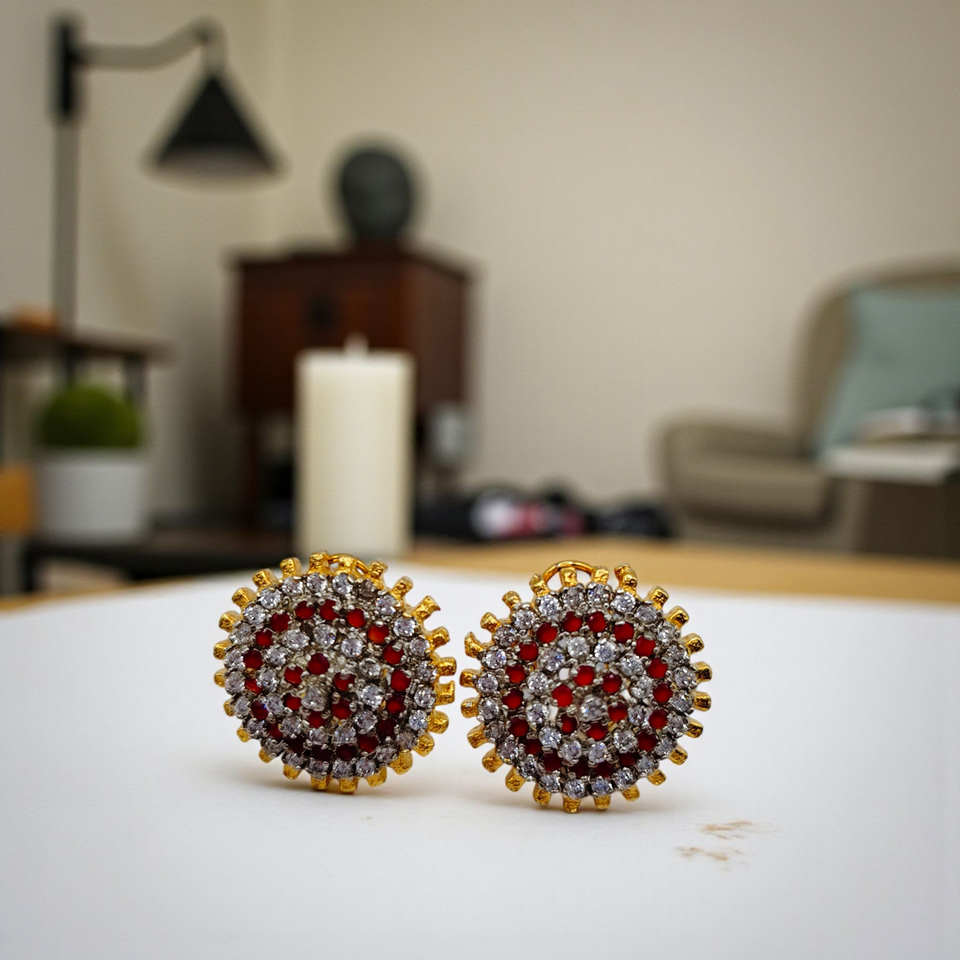Gold Bloom Sparkle Studs