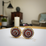 Gold Bloom Sparkle Studs