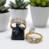 "Elegant Arc Pattern Band Ring"