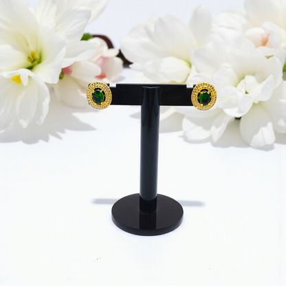 Premium Halo Stud Earrings – Elegant Everyday & Festive Collection