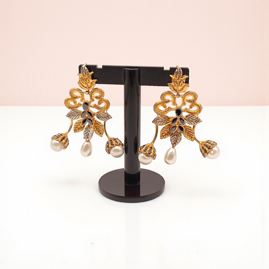 Regal Filigree with Pearl Drops Chandelier