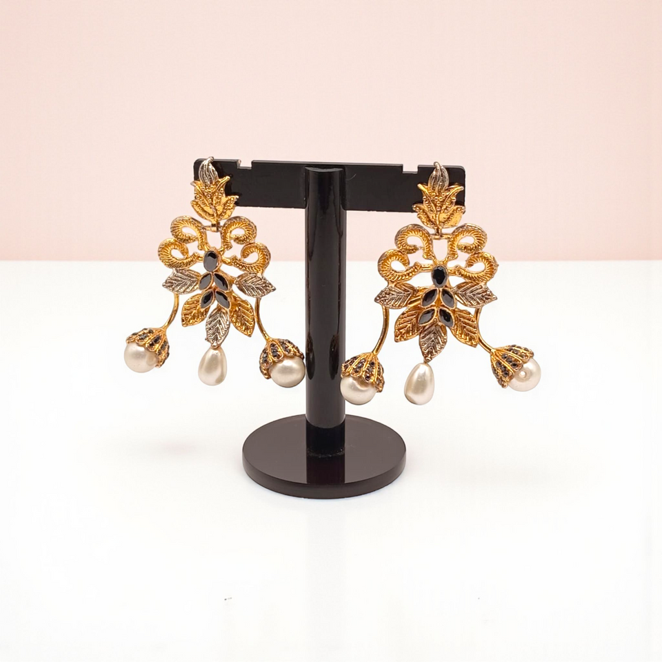 Regal Filigree with Pearl Drops Chandelier