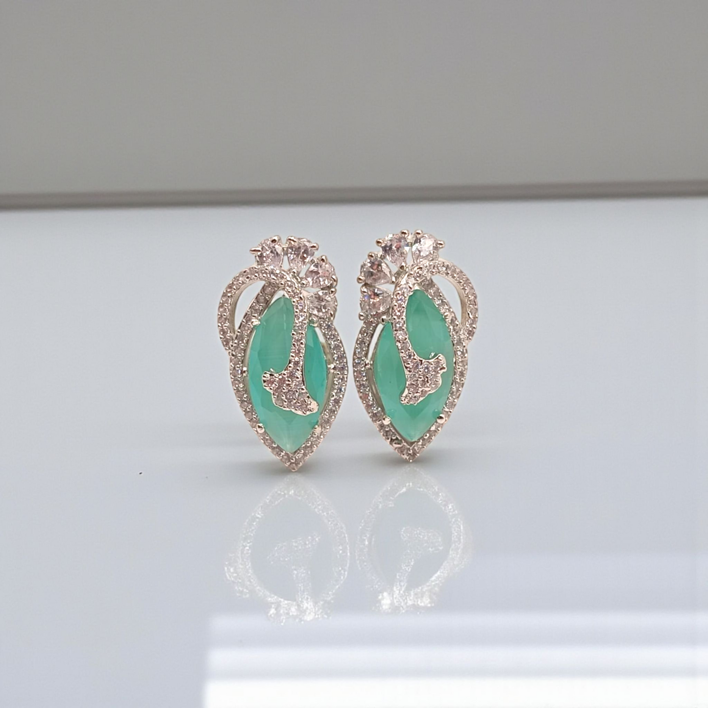 Elegant Marquise Stone Stud Earrings